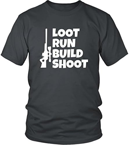 Loot Run Build Shoot Repeat Fortnite Battle Royale Gamer Tshirts Comfortable T-Shirts for Men &amp; Women T Shirts with Long Sleeve Tshirt