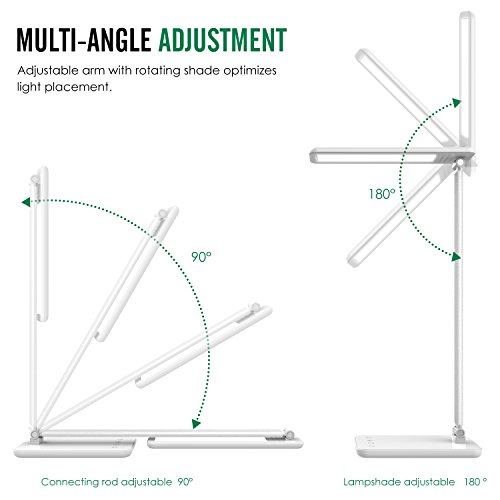 MoKo Dimmable LED Desk Lamp, 8W TouchSensitive Control EyeCaring