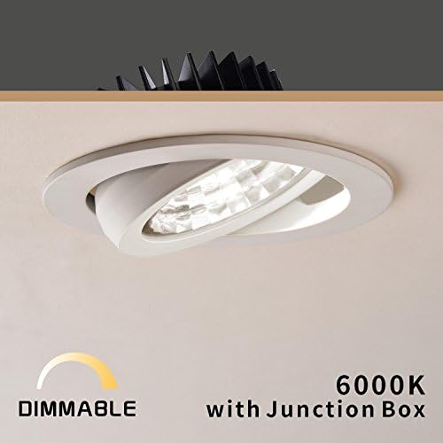 OBSESS 12W 4-Inch LED Recessed Ceiling Light Downlight Spotlight Recessed Lighting Fixture Recessed LED Downlight with Connection Box-Daylight 6000K,900 Lumen,Dimmable(LED Recessed Ceiling Lights)