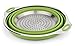 Best Large Collapsible Silicone Colander/Strainer with Stainless Steel Base by Chef Frog