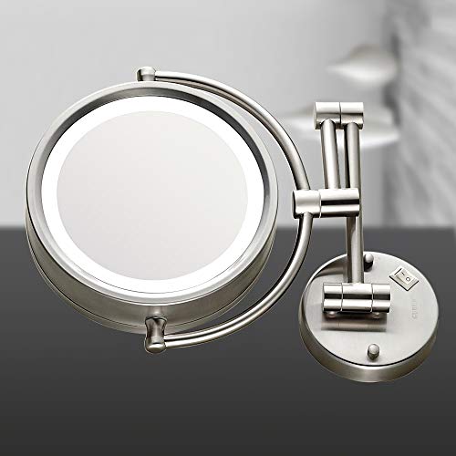 8 5in Chrome Hardwire Gurun 8 5 Inch Led Lighted Wall Mount Hardwired Makeup Mirror With 10x Magnification Direct Wire Chrome Finish M1809d Makeup Mirrors Bath
