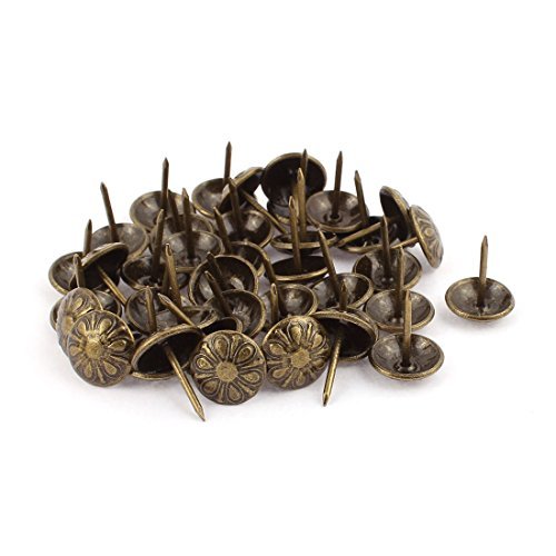 eDealMax 16 millimetri Dia Daisy Puntina Tappezzeria decorativo Tack Nail Pushpin 40PCS