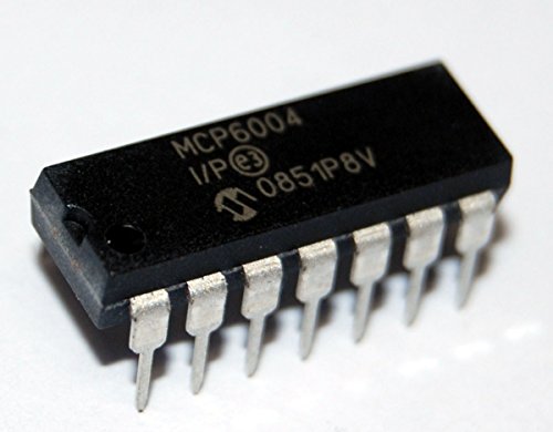 image for MICROCHIP MCP6004-I/P OP-AMP, 1MHZ, 0.6V/ us, 4.5mV, DIP-14 (Pack of 4