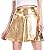 SAYFUT Women's Fashion Shiny Metallic Skirt Wet Look Pleated Flared Skater Skirt