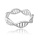 DNA Ring Neurotransmitter Dopamine Acetylcholine Serotonin Size 6.25 (Silver)