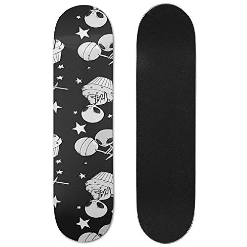 Aliens Maple Games Skateboard Longboards Deck Print School Skateboard Long Plate Double Play Scooter Cruiser