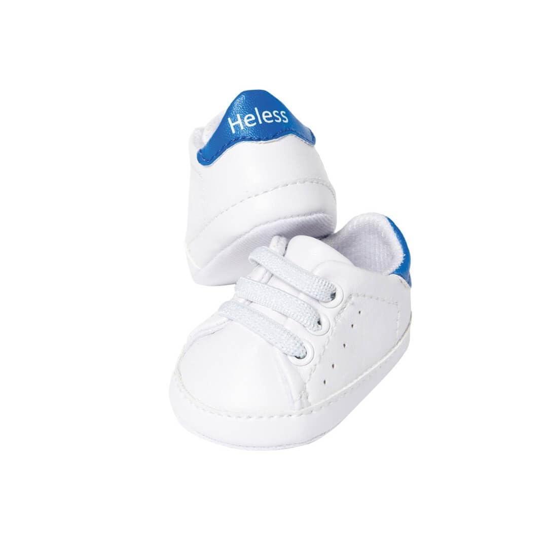 Heless 145 - Sneakers for Dolls, White, Size 38-45 cm, Fashion Footwear for Dolls Everyday Use