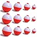 JSHANMEI Fishing Bobbers Hard ABS Snap-on Floats Red & White Push Button Round Float Bobbers Fishing Tackle Accessories