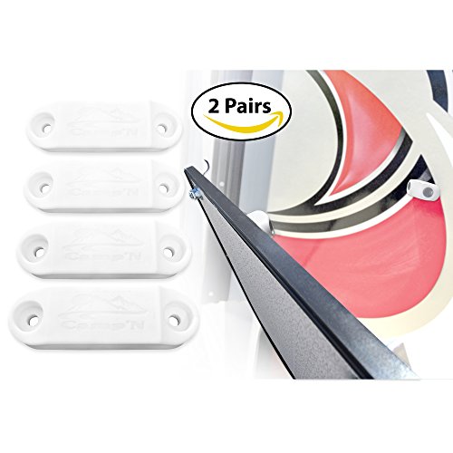 #1 Selling/Rated - Magnetic Baggage Door Catch - Holder - Clip - Latch for RV, Trailer, Camper, Motor Home, Cargo Trailer, Boat Compartments - Replaces Plastic Spring Clips (White 2-Pair) - Thumbnail 3