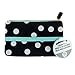 me & my BIG ideas Zippered Storage Pouch With Elastic Band - Black & White Polka Dot - The Happy Planner Scrapbooking Supplies - Pouch for Pens, Pencils & Small Accessories - Fits Classic & Big Size