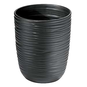 InterDesign Arlo Ceramic Wastebasket Trash Can - Black: Amazon.ca: Home ...