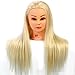 Neverland Beauty 22 Inch 30% Real Hair Hairdressing Cosmetology Training Head Blonde Mannequin Head Hairdresser Training Head w/Clamp For College and Professional Use #613