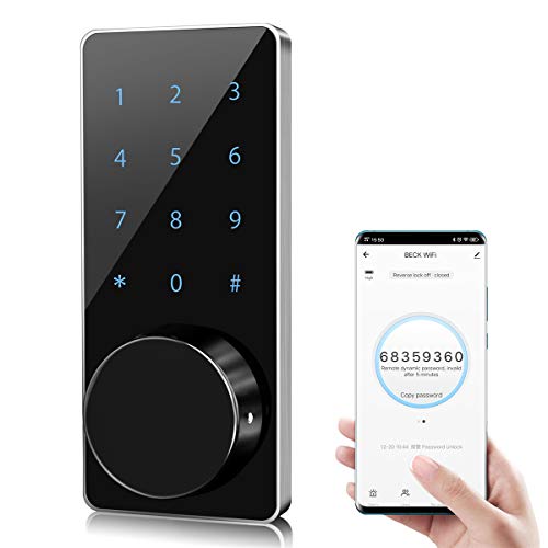 Door Lock WiFi,Smart Lock,Smart Electronic Door Lock with keyless,Touchscreen,Mechanical Keys Enabled Auto Lock Alarm Technology for Home,Hotel,Apartment and Office - Thumbnail 7