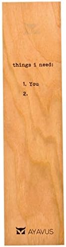Things I Need: 1. You 2_ - Wooden Bookmark Minimalist Quotes Valentines Day Romance Gift Romantic Quote Heart Lovers Anniversary Gift Made in USA
