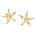 UM Jewelry Charm Womens Titanium Stainless Steel Starfish Stud Earrings Gold
