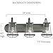 Designers Fountain Darby 3-Light Bathroom Vanity Light Fixture, Weathered Iron, 87003-WI