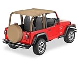 Bestop 52530-15 Safari Bikini Top BLACK DENIM For 1997-02 Jeep Wrangler TJ