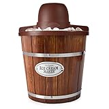 Nostalgia ICMW4NHDB 4-Quart Wood Bucket Ice Cream