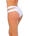 iHeartRaves Strappy Scrunch Back Rave Booty Shorts (Small/Medium, White)