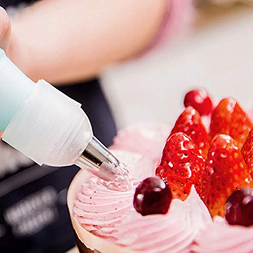 LQT Ltd 14 Pcs/Set Silicone Icing Piping Cream Pastry Bag +12PCS Stainless Steel Nozzle Pastry Tips Converter DIY Cake Decorating Tools - Color Random - Thumbnail 6
