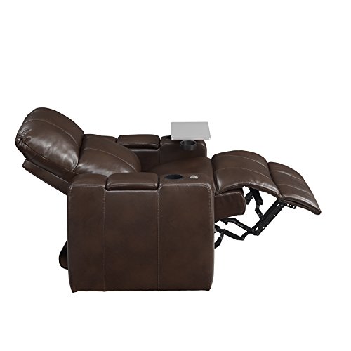 Pulaski 1985-178-125 Power Home Theatre Recliner 38.0" L X 39.5" W X 43.0" H Chocolate Brown