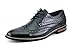 Bruno HOMME MODA ITALY PRINCE Men's Classic Modern Oxford Wingtip Lace Dress Shoes,PRINCE-3-BLACK,9.5 D(M) US
