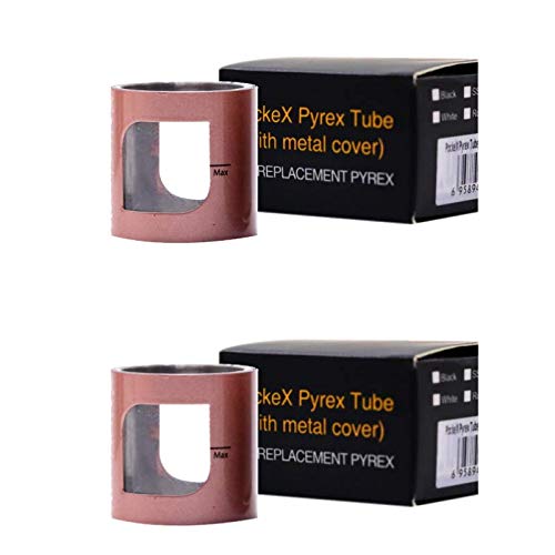 Aspire Pockex Glass with Metal Cover (2 pcs) for Pockex Kit Vape Pen (Rose Gold) - SmartGek Package - Nicotine Free