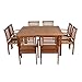 Amazonia Milano 9-Piece Eucalyptus Wood Square Patio Dining Set