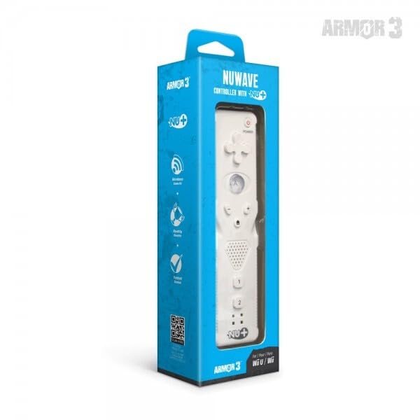 Armor3 Remote Controller (White) with Nu+ for Nintendo WiiU and Wii Console