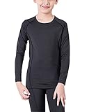 Minghe Boy's Skin Base Layer Tops Solid Crew Neck