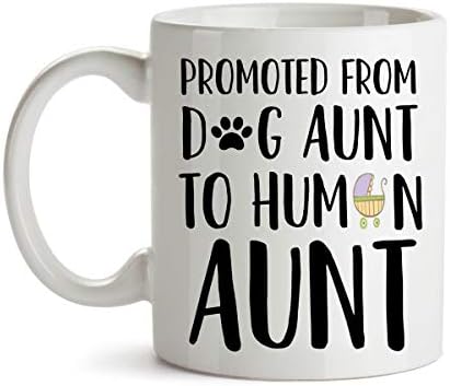 Pregnancy Announcement Aunt Mug Promoted To Aunt Gift New Aunt Coffee Mug New Aunt Gift Baby Reveal Aunt New Auntie Dog Aunt To Human Aunt