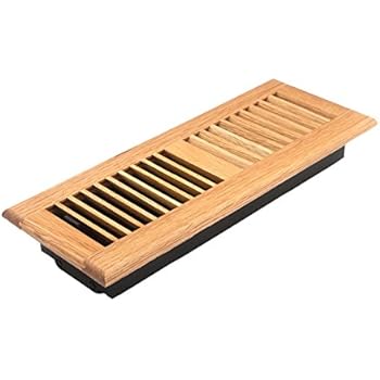 Accord AOFROLL412 Floor Register with Oak Louvered, 4-Inch x 12-Inch(Duct Opening Measurements), Light Finish