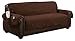 Quick Fit Reynold Durable Quality Reversible Water Resistant Cover for Dogs, Kids, Pets-Sofa Slipcover for Couch, Recliner, Loveseat or Chair, Sage-Chocolate