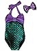 Baby Girls Mermaid Bow Squama Bikini Set Swimwear Swimsuit Bathing Suit (2-3 Years, Purple)
