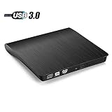 External CD Drive, USB 3.0 Ultra-Slim External DVD Drive, CD/DVD-RW Drive DVD/CD Rom Rewriter Burner Writer, High Speed Data Transfer for Laptop Desktops Win 7, 8, 10, Mac OS and Linux OS