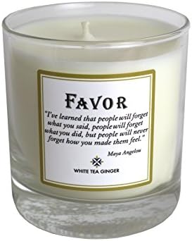 Favor Candles White Tea Ginger" "I have learned"