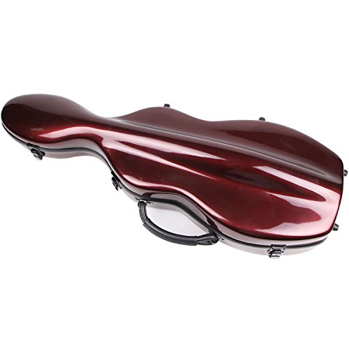 String House SG300DR Fiberglass Violin Case CelloShaped Dark Red Full