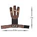 Krayney Adult Youth Archery Leather Gloves Finger Protector Shooting Hunting Arrow Bow Archery Protective Gear Accessories (Brown-Youth Size)