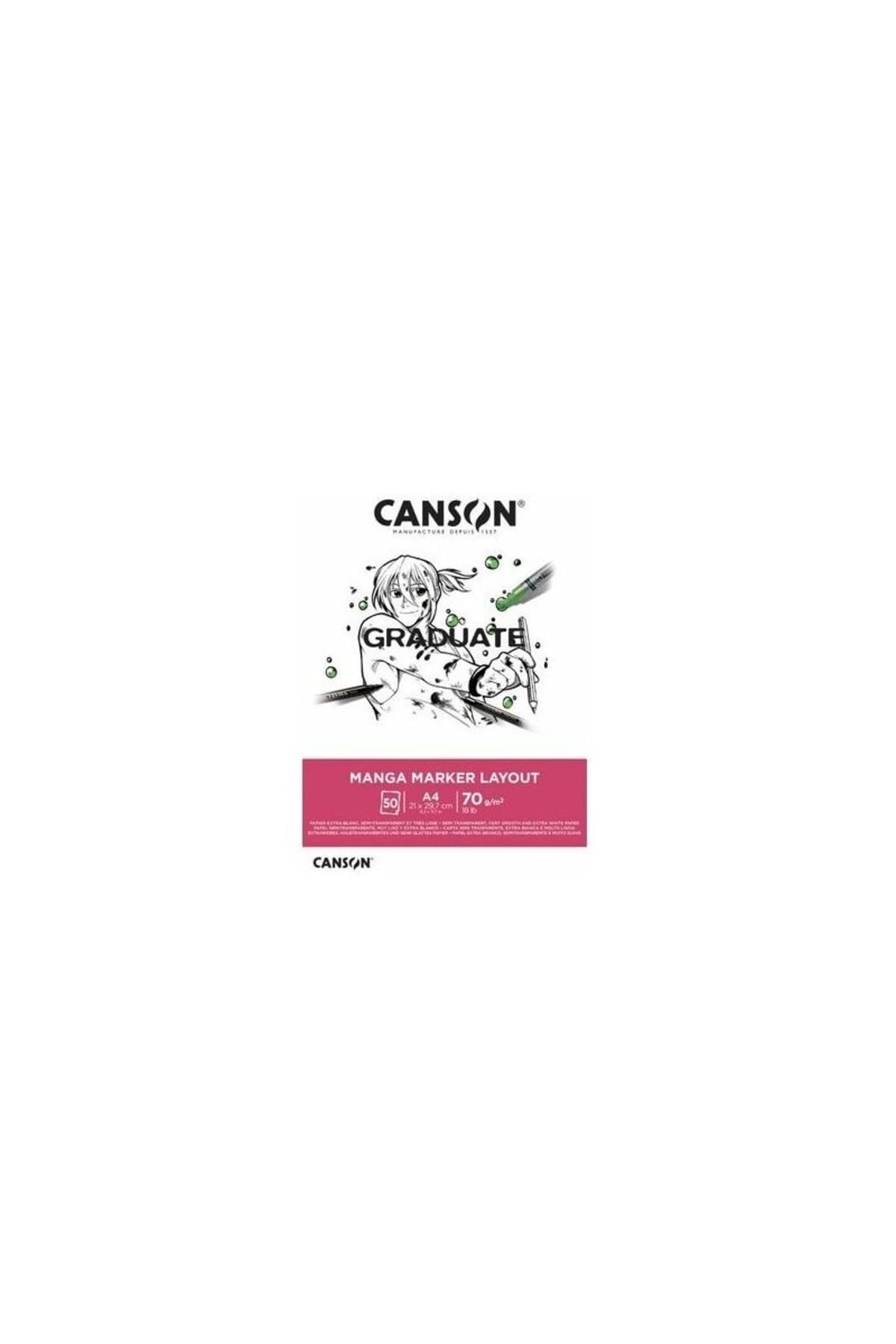 CANSON Graduate Manga Marker Paper Pad A3, 70gsm 50 Sheets, Lettering, Illustration & Drawing, for Student Artists