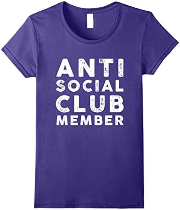 Womens Anti Social Club Member - Funny T-Shirt Small Purple