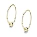 Sterling Silver Cartilage Earrings Dainty Thin Small Hoop Earring Hypoallergenic Mini/Tiny Ear Piercing Endless Ball Bead Cut Nose Lip Sleeper for Women (10/12/14mm Gold)