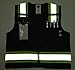 AJ JULIO'S HIGH VISIBILITY BLACK/LIME VEST NEW IMPROVED ASIN:B07J9TC4YM. MEDIUM