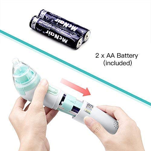 Baby Nasal Aspirator Battery Operated for Newborn Toddlers Nose Cleaner with 3 Operation Levels Safe Hygienic Snot Sucker Nostril Cleaner LCD Screen and Music Function 3 Size of Nose Cups - Thumbnail 5