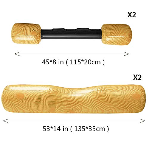 MENGDUO 2 Pcs Set Inflatable Floating Row Toys, Adult Children Pool Party Water Sports Games Log Rafts to Float Toys
