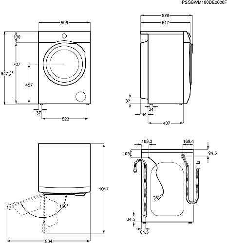 AEG Waschmaschine 8 kg, Serie 6000 ProSense: Mengenautomatik für automatische Anpassung von Waschdauer & Energieverbrauch, Startzeitvorwahl, Nachlegefunktion, Vollwasserschutz, 1400 U/min, L6AMZ48FL 10