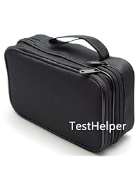 testhelper th19 doble capa funda blanda con cierre y correa para muñeca de transporte acolchada para usar en Multímetro Meter