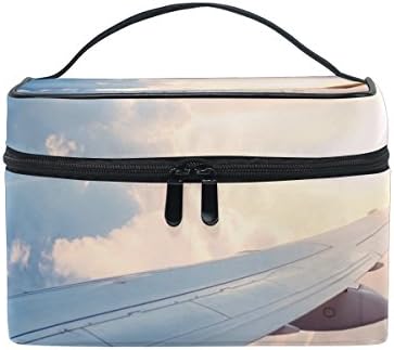 MaMacool Aircraft Wing Cosmetic Bags for women Travel Makeup Toiletry Organizer Case