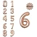AULE 40 Inch Big Rose Gold Foil Mylar Number Balloons for Women 60th Birthday Party Decorations Giant Happy 60 Anniversary Party Decor
