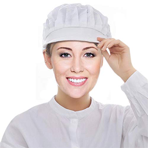 Elastic Chef Cap Cooking Hat Food Service Hair Nets Mesh Kitchen Net Reusable Restaurant Bouffant