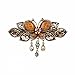 Sankuwen Women Retro Butterfly Style Hair Clips Beauty Tools (Coffee)